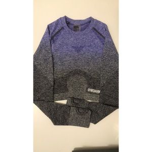 Gymshark ombré seamless crop top and sports bra